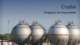  Presentation with refinery - Cool new PPT theme with part of refinery complex backdrop and a seafoam green colored foreground