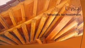  Presentation with korean building - Audience pleasing slide deck consisting of part-of-roof-ancient-korean backdrop and a gold colored foreground