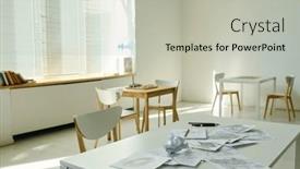  Presentation with mental hospital - Theme consisting of part-of-spacious-ward and a soft green colored foreground