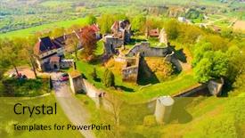  Presentation with castle - Presentation enhanced with part of the frontier defence background and a gold colored foreground