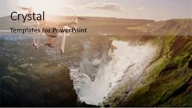  Presentation with drone - Presentation design consisting of part of the golden circle background and a coral colored foreground