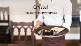  Presentation with roll cake - Beautiful PPT theme featuring japan store - closeup shot of a roll backdrop and a soft green colored foreground