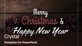  Presentation with merry christmas - Slide set consisting of christmas and happy new year background and a wine colored foreground