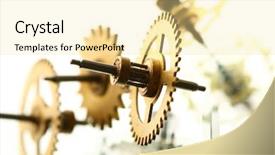  Presentation with gear - Amazing presentation having part time work - clock gear backdrop and a  colored foreground