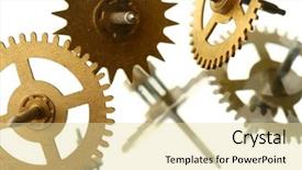  Presentation with mechanical gear - Cool new presentation with part time work - mechanical clock gear backdrop and a  colored foreground