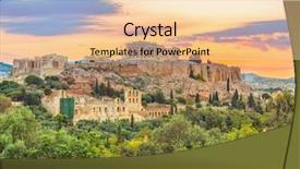  Presentation with summer - Presentation theme enhanced with parthenon acropolis of athens greece background and a lemonade colored foreground