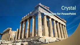  Presentation with mythology ancient greece zeus god - Presentation enhanced with parthenon on the acropolis background and a ocean colored foreground