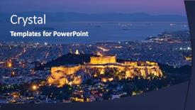  Presentation with ancient civilization - Audience pleasing slide set consisting of parthenon-temple-on-hill backdrop and a ocean colored foreground