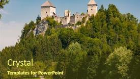  Presentation with castle - PPT theme with partially-ruined-gallenstein-castle-founded background and a tawny brown colored foreground