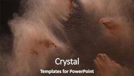  Presentation with particle - Cool new presentation theme with particle - colorful powder backdrop and a tawny brown colored foreground