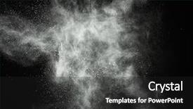  Presentation with powder - Presentation theme featuring particle - white powder exploding isolated background and a dark gray colored foreground