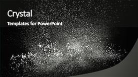  Presentation with particle - PPT theme with particle - white powder exploding isolated background and a dark gray colored foreground