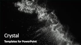  Presentation with powder - Colorful slides enhanced with particle - white powder exploding isolated backdrop and a black colored foreground