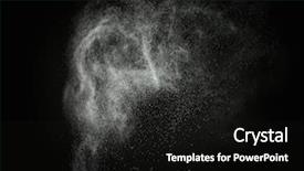  Presentation with particle - Presentation theme consisting of particle - white powder exploding isolated background and a black colored foreground