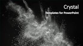  Presentation with particle - Cool new presentation theme with particle - white powder exploding isolated backdrop and a black colored foreground