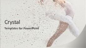  Presentation with ballerina - Slide set having particle - young ballerina dancer in tutu background and a light gray colored foreground