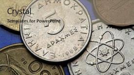  Presentation with particle - PPT theme featuring particle physics - coins of greece old greek background and a mint green colored foreground