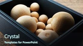  Presentation with spheres - Presentation design consisting of particle physics - elements concept of required background and a wine colored foreground