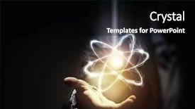  Presentation with exploration - Slides enhanced with particle physics - scientific study and exploration mixed background and a black colored foreground