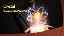  Presentation with exploration - Cool new slides with particle physics - scientific study and exploration mixed backdrop and a wine colored foreground