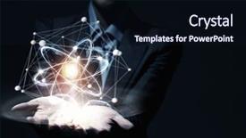  Presentation with particle - Audience pleasing slide set consisting of particle physics - scientific study and exploration mixed backdrop and a wine colored foreground