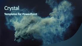  Presentation with particle - Slide set featuring particles cloud against dark background background and a navy blue colored foreground