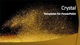 Presentation with gold glitter - Slide set featuring particles isolated on black background background and a black colored foreground