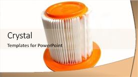  Presentation with pollution - PPT layouts consisting of particulate air pollution - tubular automotive filter- isolated background and a  colored foreground