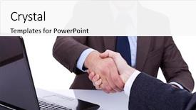  Presentation with job interview - Theme with human resource business partner - conclusion of job interview background and a white colored foreground