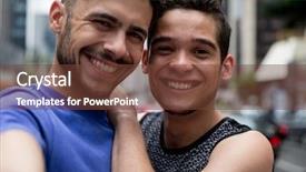  Presentation with gay - Slide deck having paulista avenue sao paulo brazil background and a tawny brown colored foreground