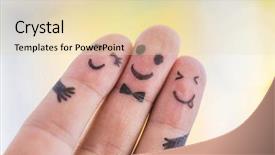  Presentation with finger - Colorful theme enhanced with good character - happy finger family group backdrop and a lemonade colored foreground