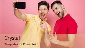  Presentation with gay - Beautiful theme featuring a happy gay couple backdrop and a lemonade colored foreground