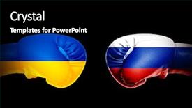  Presentation with conflict - Amazing slide set having partner military - governments conflict concept boxing gloves backdrop and a black colored foreground