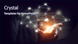  Presentation with partnership - Audience pleasing PPT theme consisting of concept of partnership and teamwork backdrop and a wine colored foreground