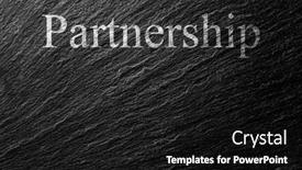  Presentation with partnership - Slide deck featuring partnership-chalk-text-on-black background and a black colored foreground