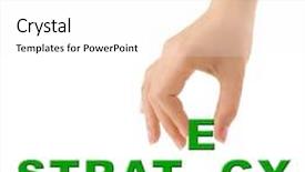  Presentation with strategy - Presentation theme having partnership education - hand and word strategy isolated background and a white colored foreground