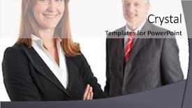  Presentation with partnership - Slide deck featuring old employee - partnership background and a sky blue colored foreground