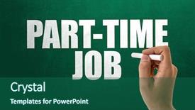  Presentation with job - Audience pleasing slide deck consisting of parts - part-time job backdrop and a ocean colored foreground