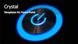  Presentation with dark blue stars and glitter - PPT theme having parts computer - blue start button background and a black colored foreground