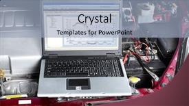  Presentation with computer repair - Cool new theme with parts computer - broken car in auto repair backdrop and a light blue colored foreground