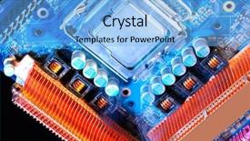  Presentation with electronic - Beautiful PPT layouts featuring parts computer - damaged electronic pc component backdrop and a  colored foreground