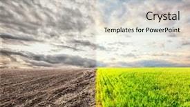  Presentation with one child back ground - Amazing slide deck having parts earth - field where one part backdrop and a light gray colored foreground