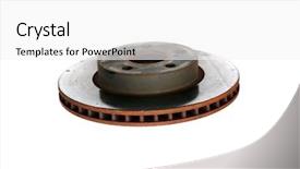  Presentation with car brake - Amazing slide deck having parts isolated on white brake backdrop and a white colored foreground