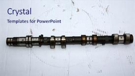  Presentation with brake - Colorful slide deck enhanced with parts isolated on white brake backdrop and a sky blue colored foreground