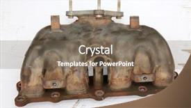  Presentation with car brake - Theme having parts isolated on white brake background and a violet colored foreground