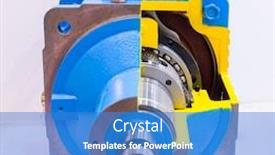  Presentation with parts - Slide set with parts-of-the-robot-hydro background and a teal colored foreground