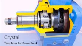  Presentation with brain stem - PPT theme having parts-of-the-robot-hydro background and a light blue colored foreground