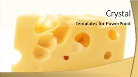  Presentation with white cheese - Beautiful presentation theme featuring parts whole - cheese block isolated on white backdrop and a  colored foreground