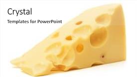  Presentation with white cheese - Slide deck enhanced with parts whole - cheese block isolated on white background and a white colored foreground