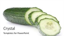  Presentation with scroll paper isolated on white - PPT theme having parts whole - cucumber slices isolated on white background and a white colored foreground